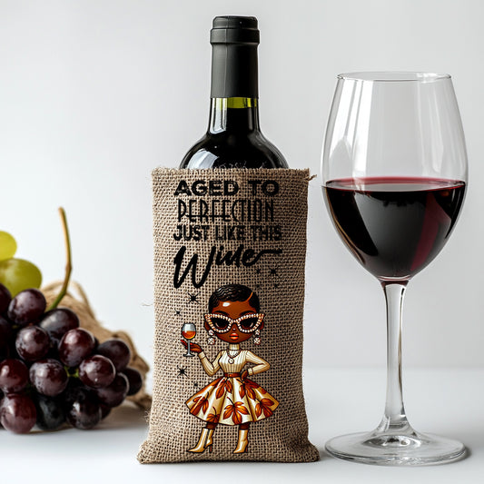 Aged to Perfection Gift Bag Design PNG