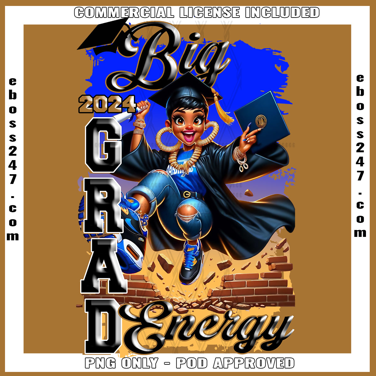 Big Grad Energy PNG Bundle