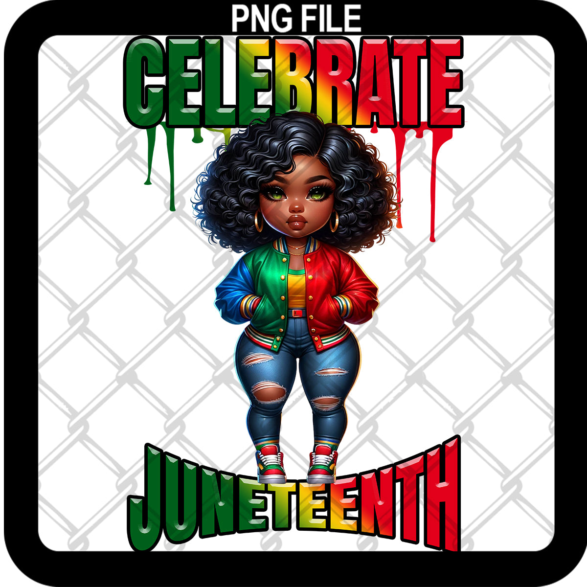 Celebrate Juneteenth Chibi Girl MRR Bundle