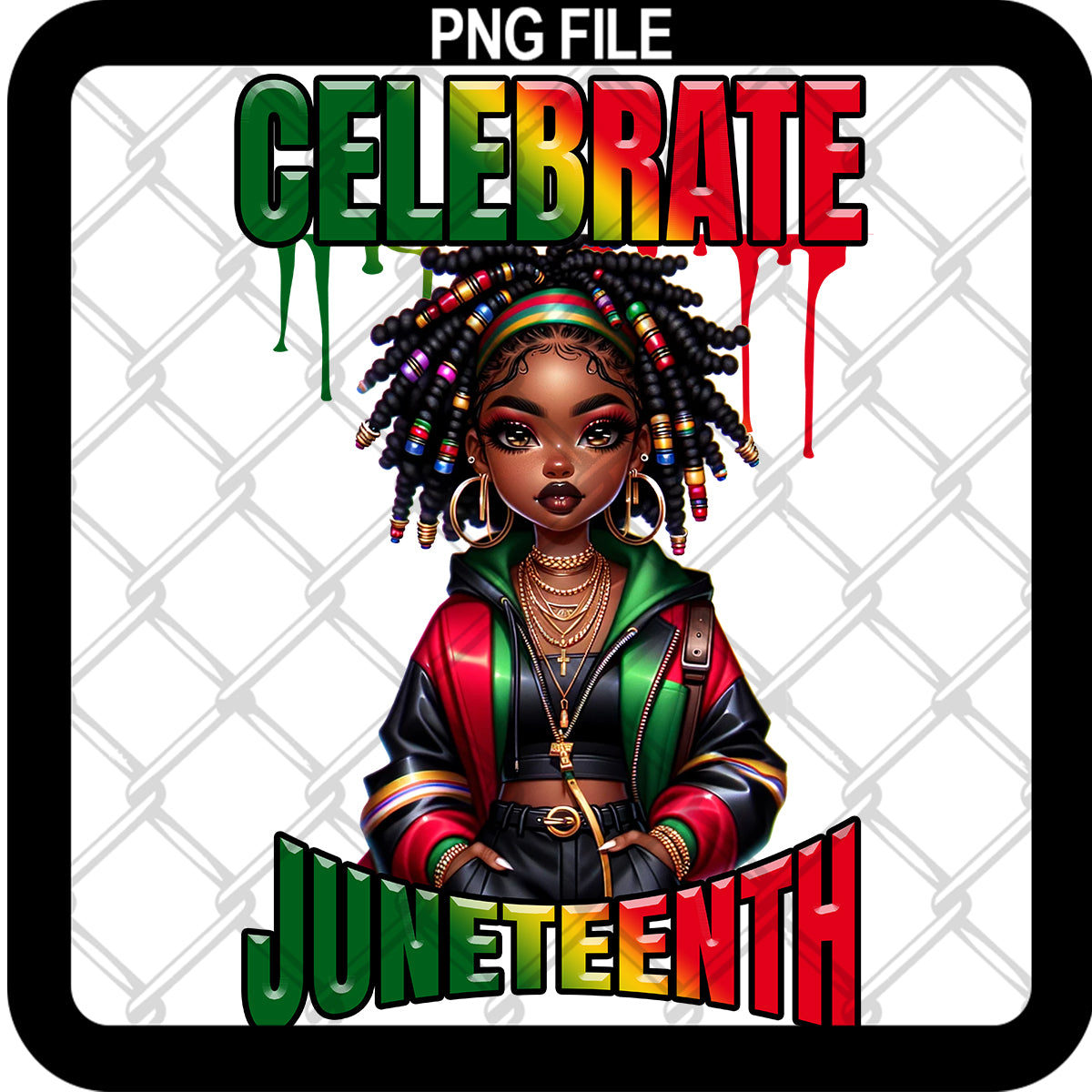 Celebrate Juneteenth Chibi Girl MRR Bundle