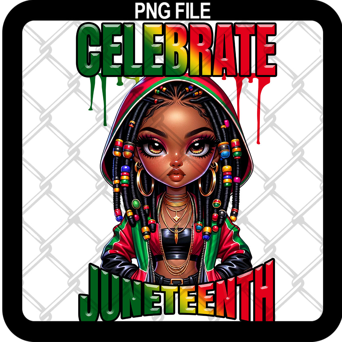 Celebrate Juneteenth Chibi Girl MRR Bundle