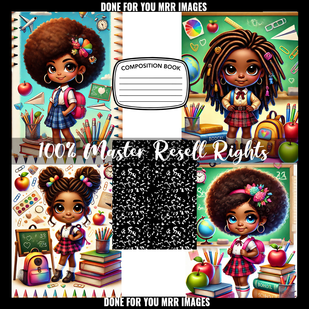 Composition Book Cover Girls Part-9 MRR Bundle