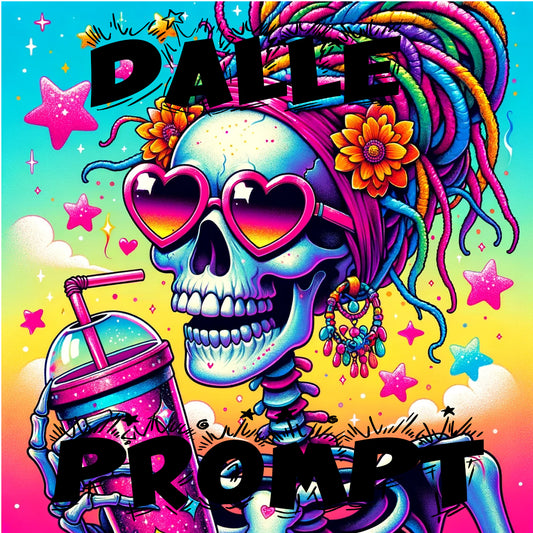 Dall E Prompt: Skeleton Mom w/Locs