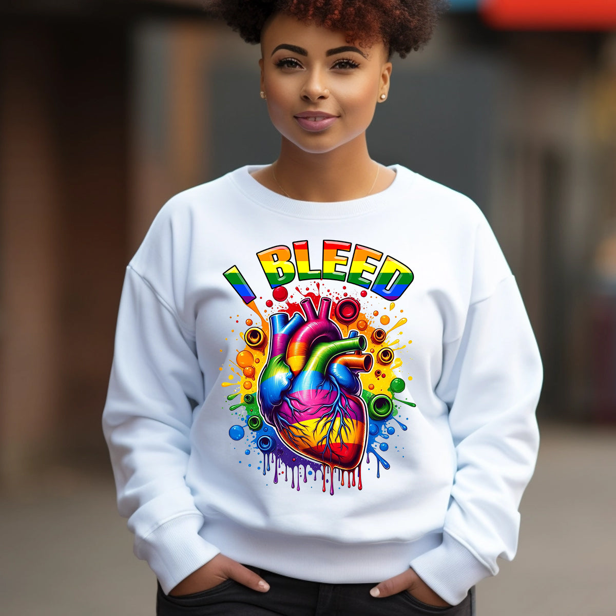 I Bleed Pride LGBTQ Heart PNG