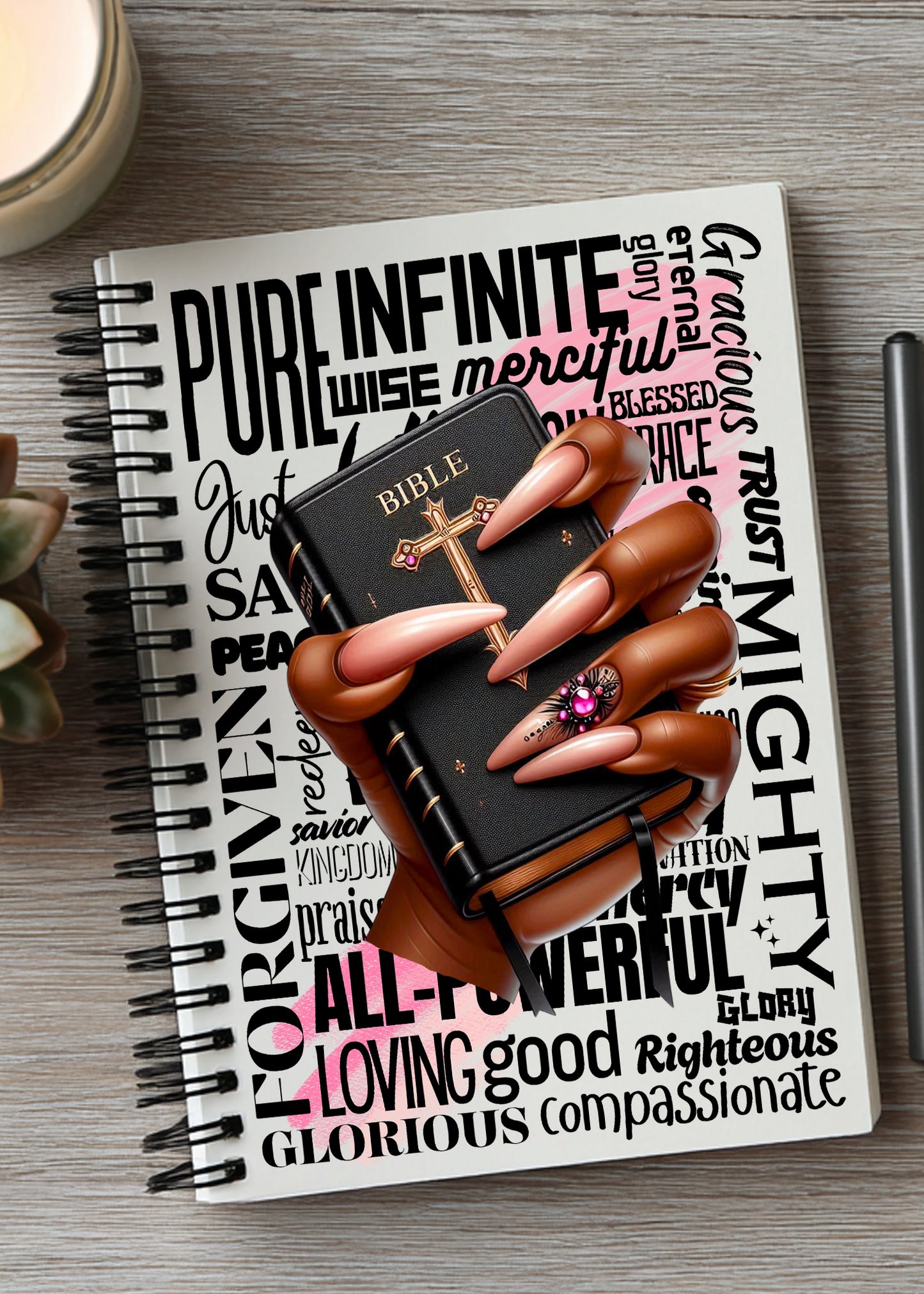 Faith 5x7 Journal Covers Motivational Words MRR Bundle