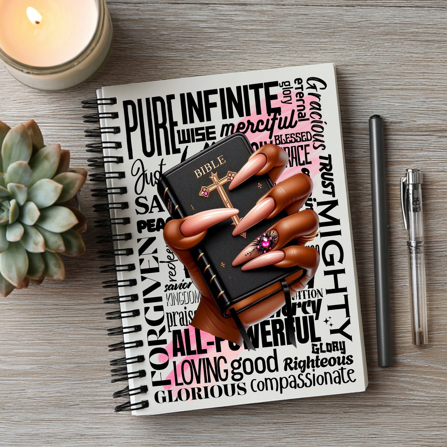 Faith 5x7 Journal Covers Motivational Words MRR Bundle