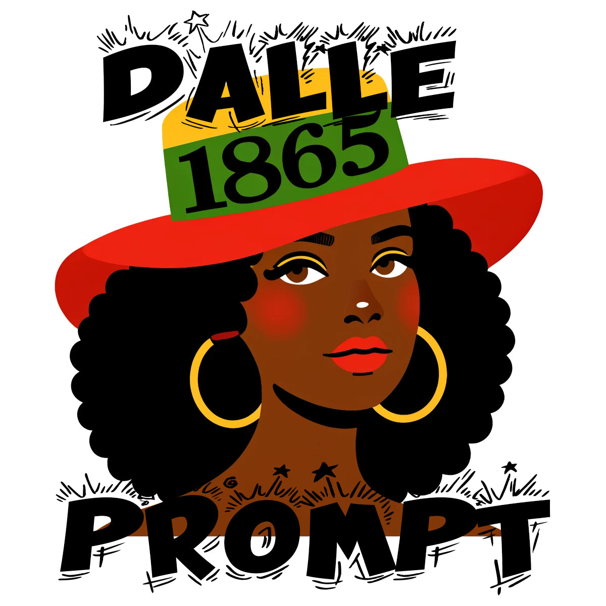 Dall E Prompt: Juneteenth Woman Clipart