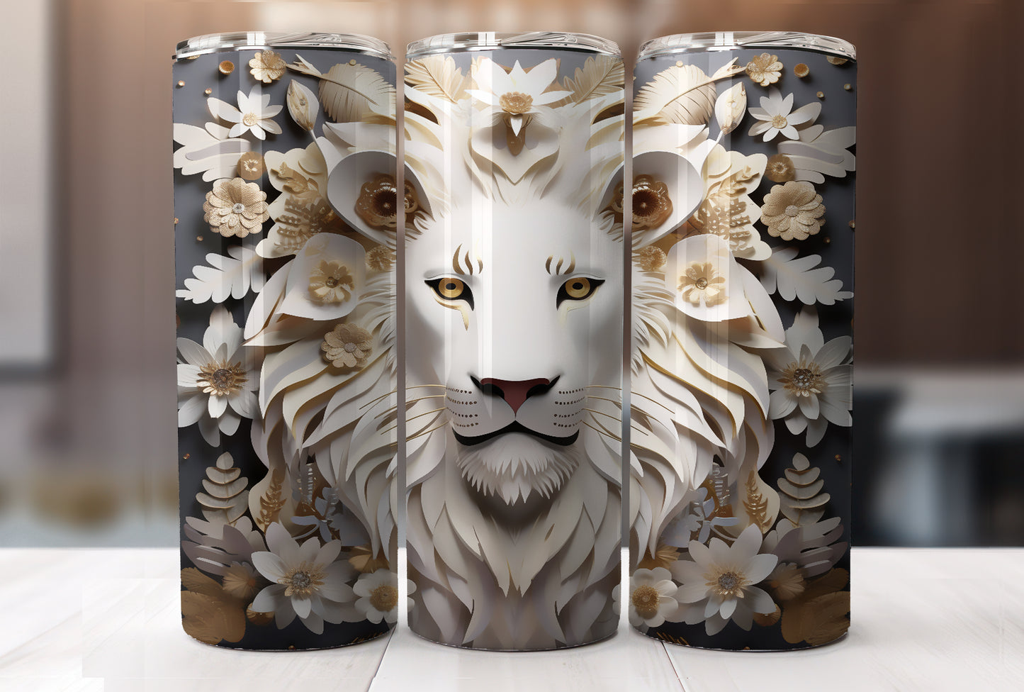 3D Lionhead Tumbler PNG/JPG-13