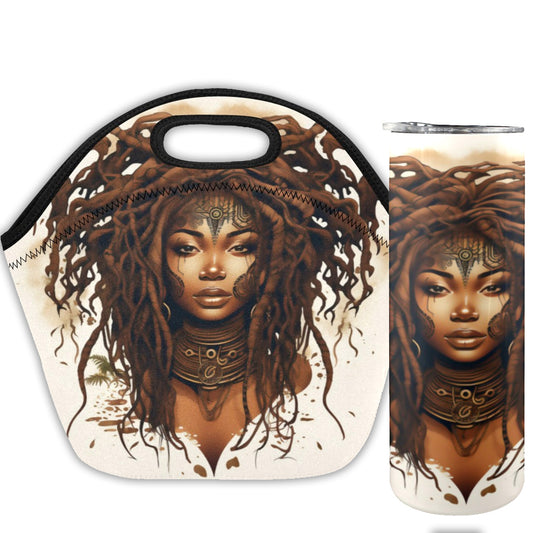 Loc Roots Lunch Bag Tumbler Set Design