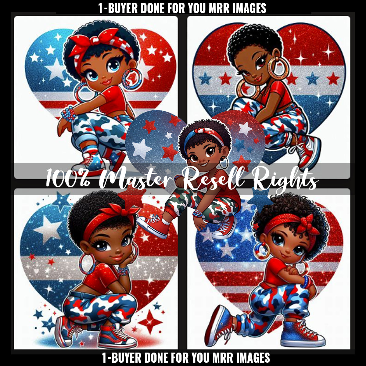 Unlimited-Buyer Red White Blue Heart Girls MRR Bundle - Part 2