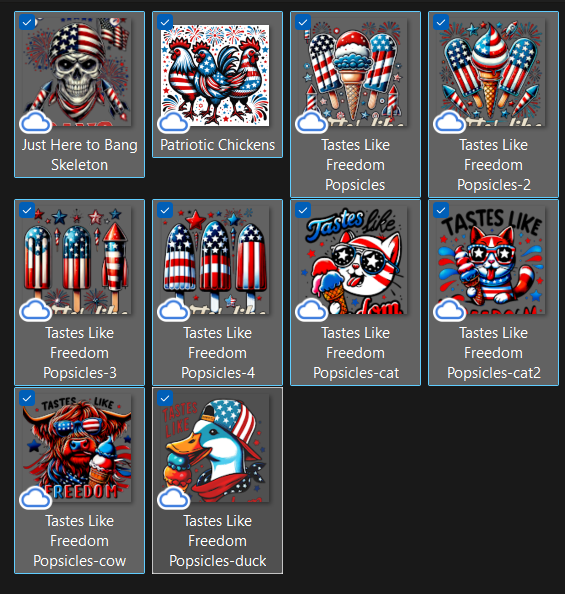 4th of July Patriotic PNG MRR Bundle
