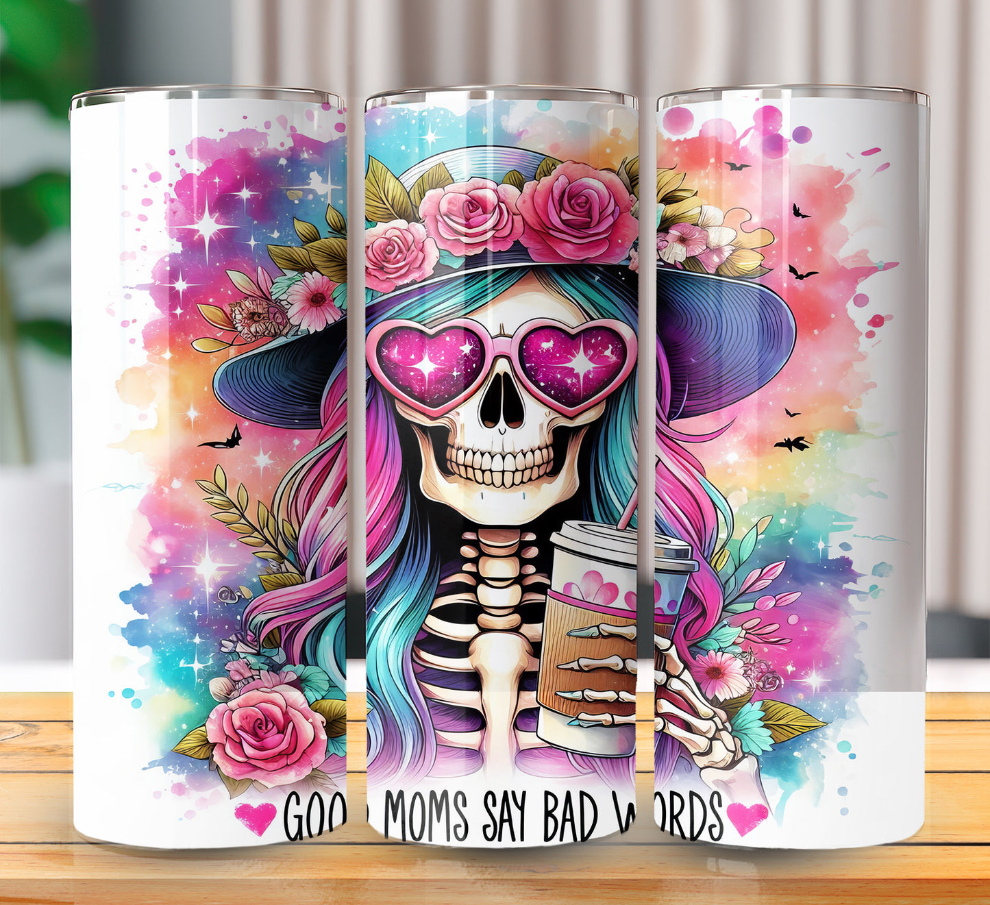 Good Mom Skeleton Tumbler MRR Bundle