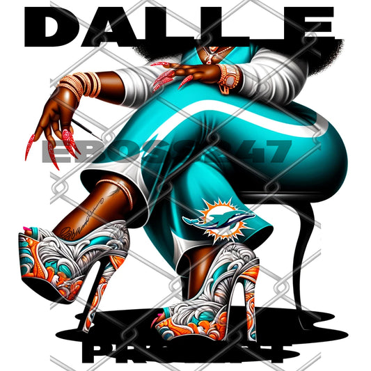 Dall E Prompt: Football Theme Nails and Shoes