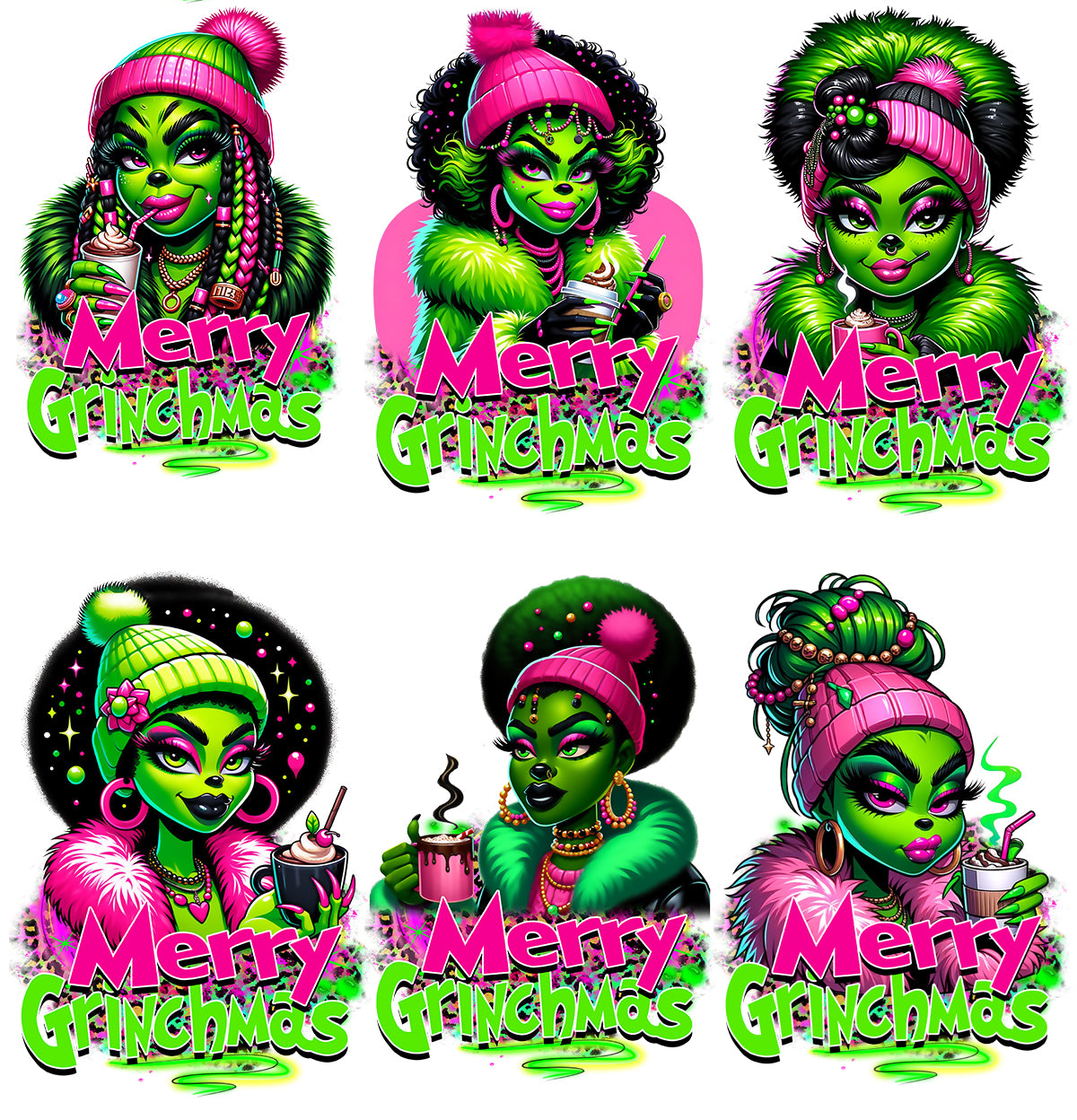 Merry Grinchmas 12 PNG MRR Bundle