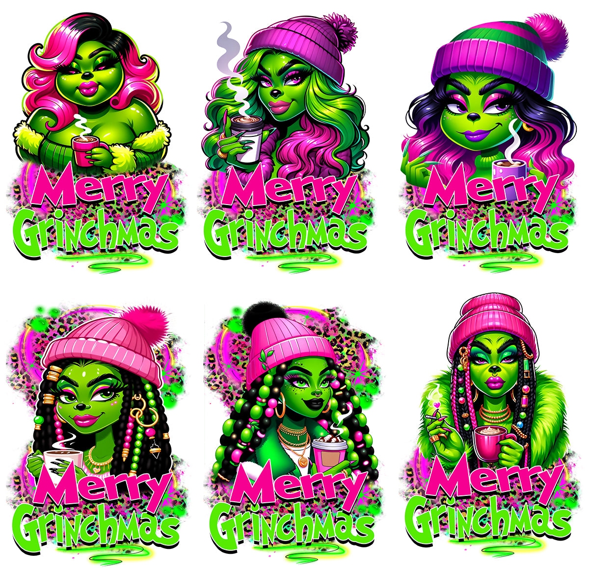 Merry Grinchmas 12 PNG MRR Bundle
