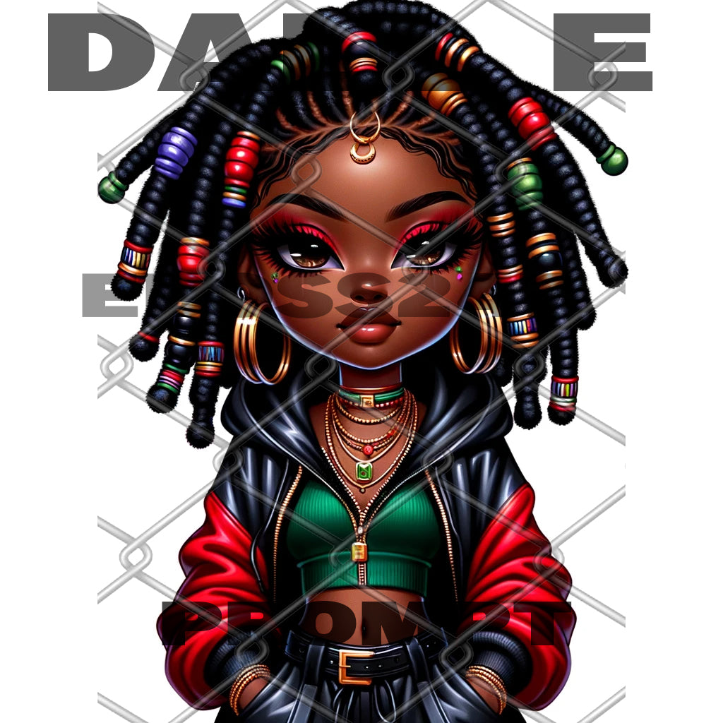 Dall E Prompt: Chibi Girl RGB