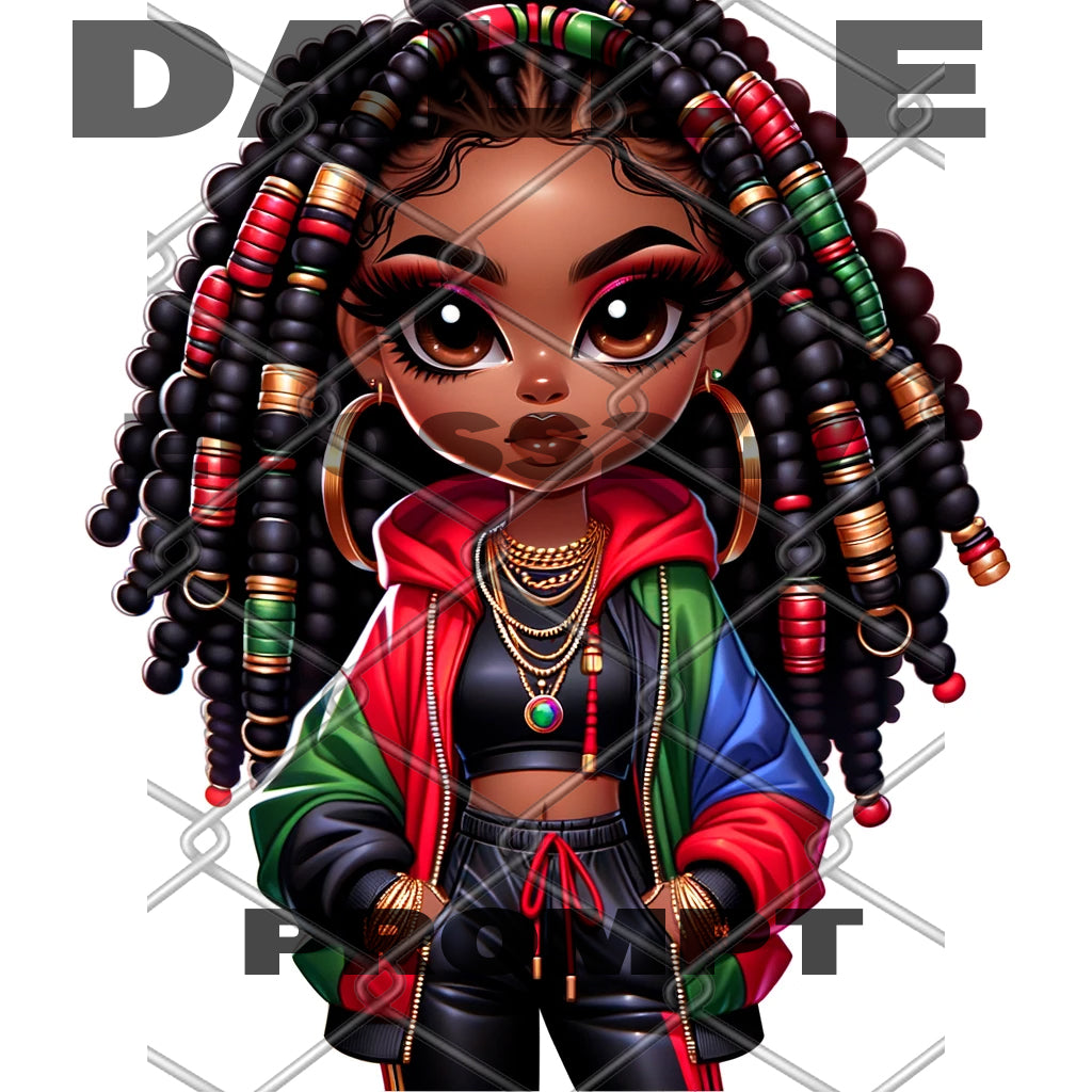 Dall E Prompt: Chibi Girl RGB