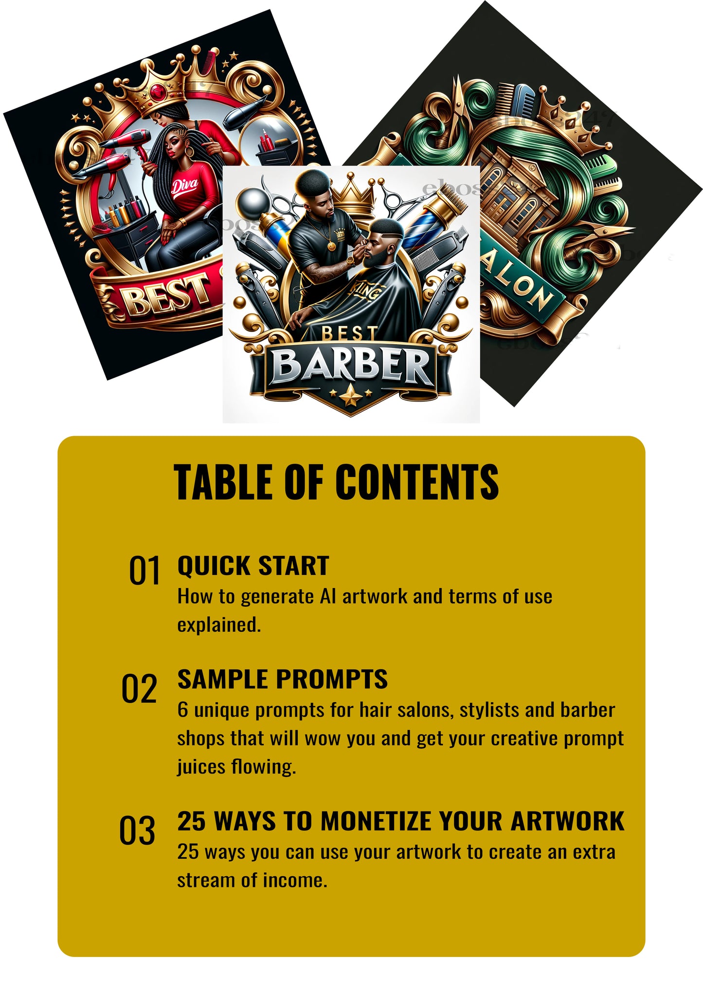 Prompt Guide Dall E: Hairstylist/Barber Logo