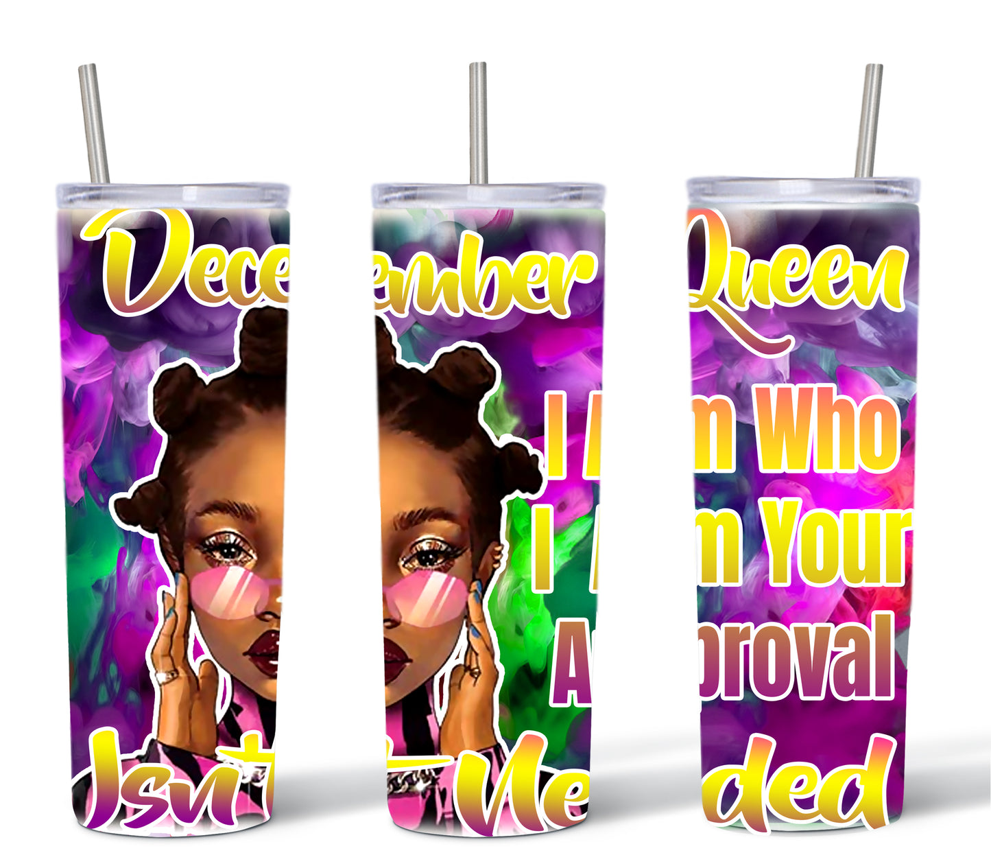 December Bantu Queen Tumbler Design