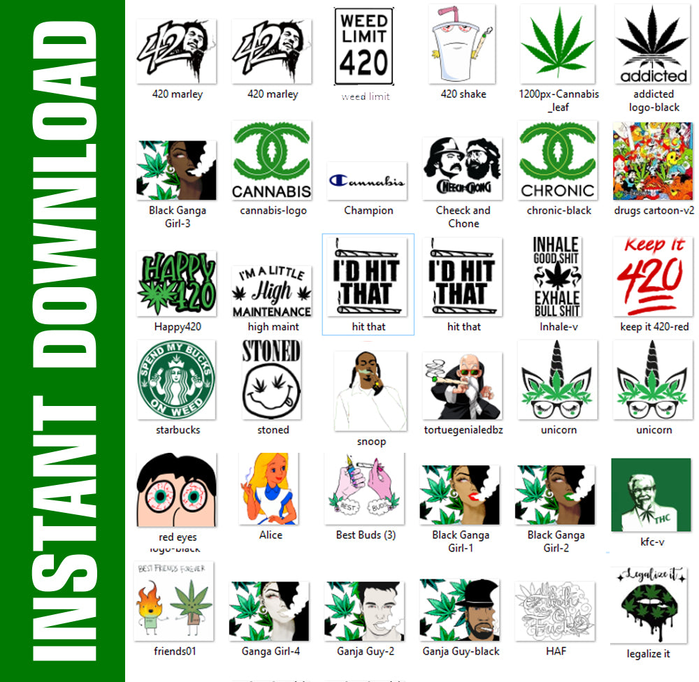 Marijuana Bundle of 30 SVG PNGs