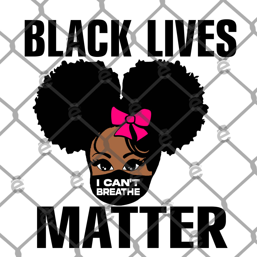 BLM Little Girl PNG SVG