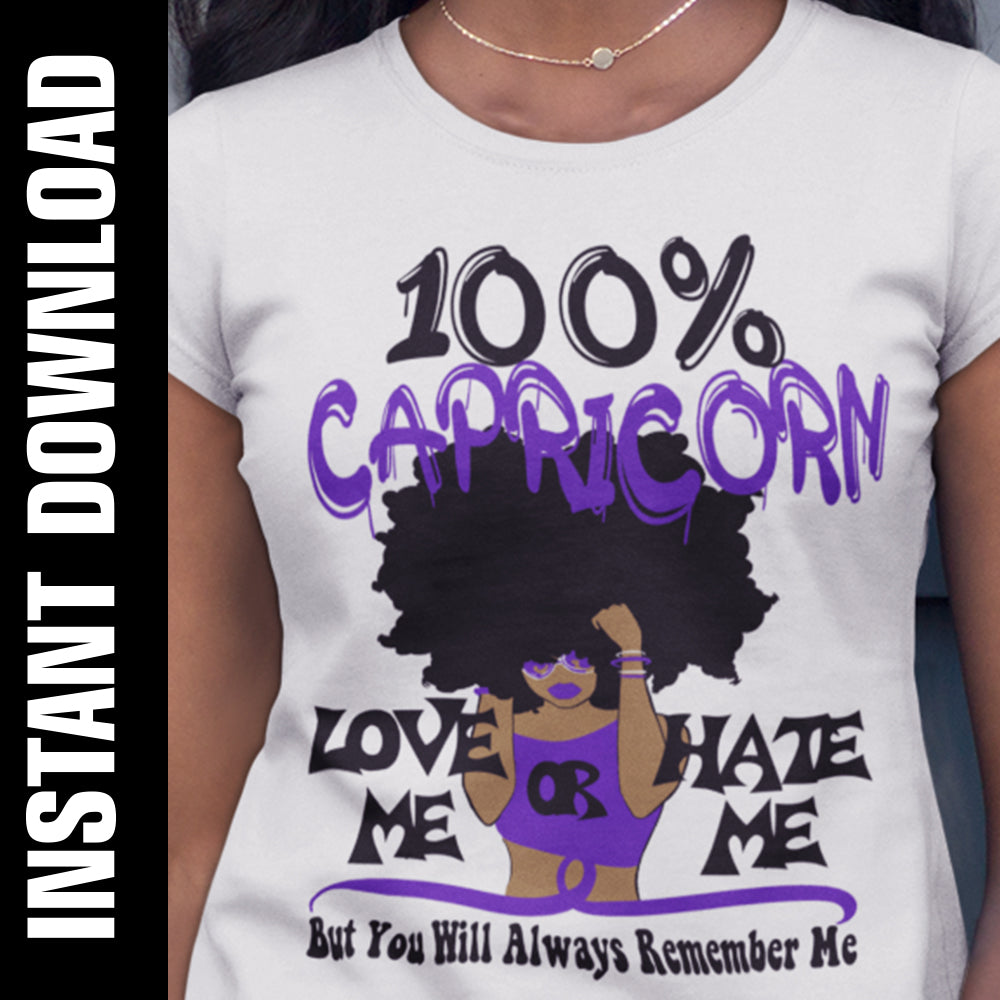 100% Capricorn PNG SVG