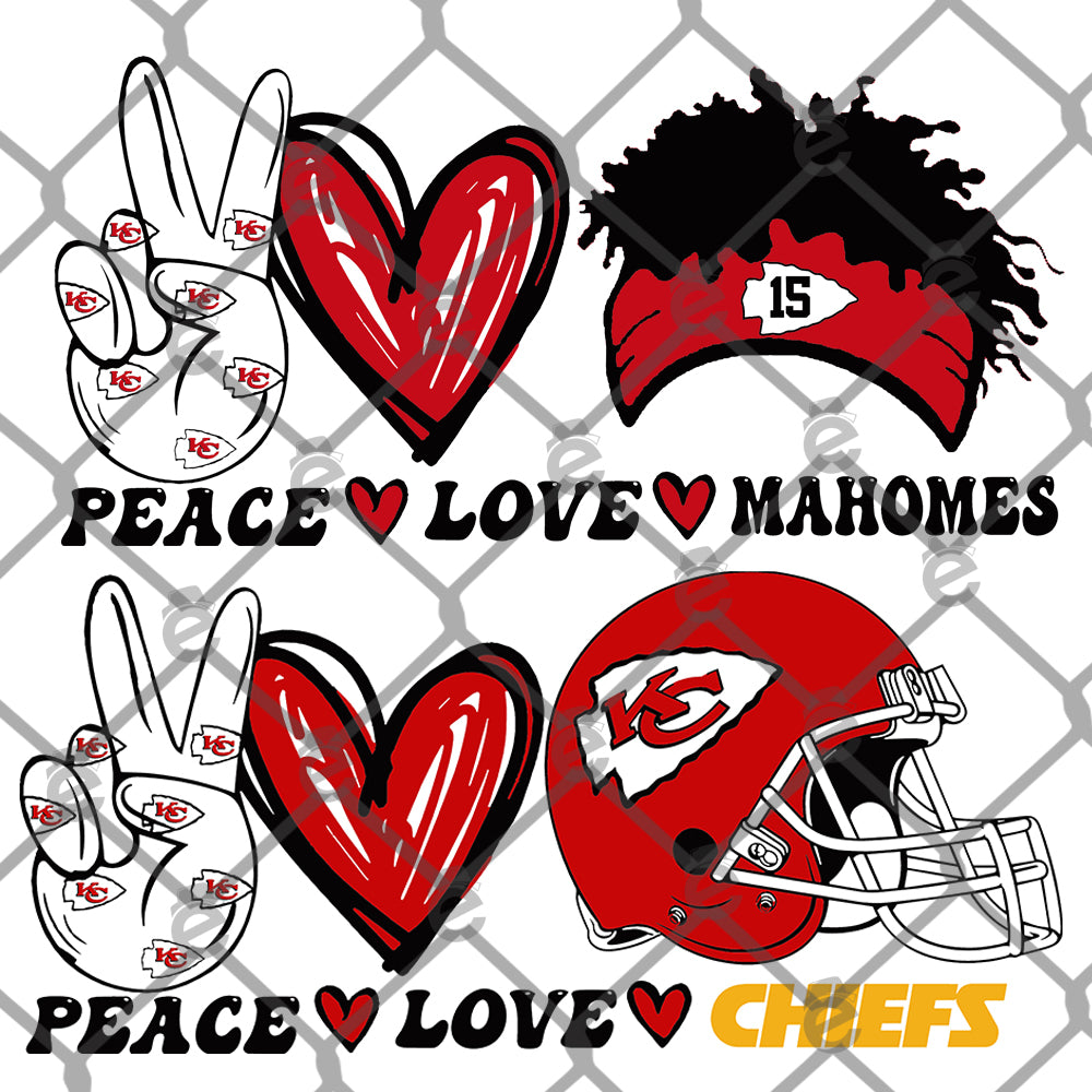 Peace Love Chiefs PNG SVG
