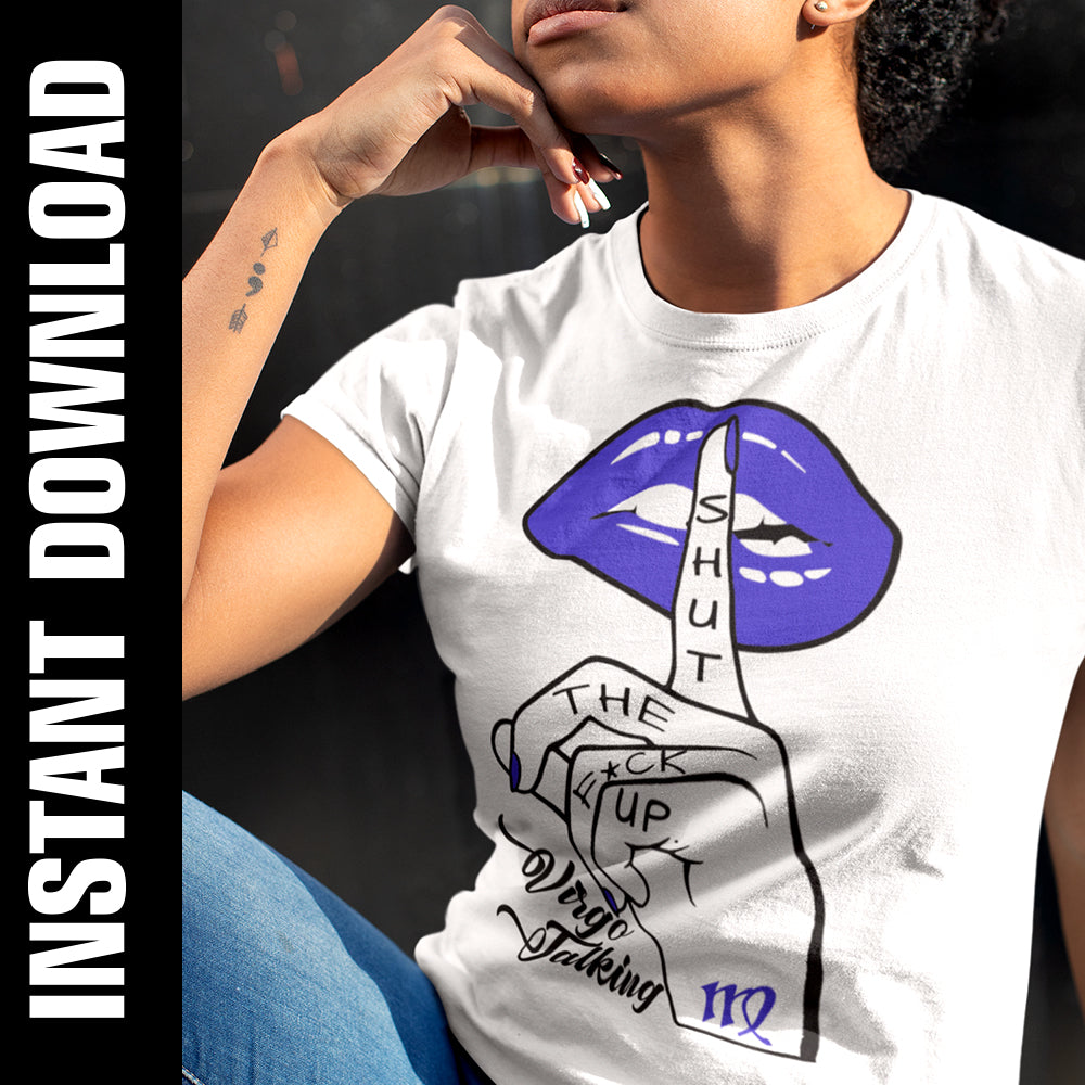 STFU Virgo Talking PNG SVG