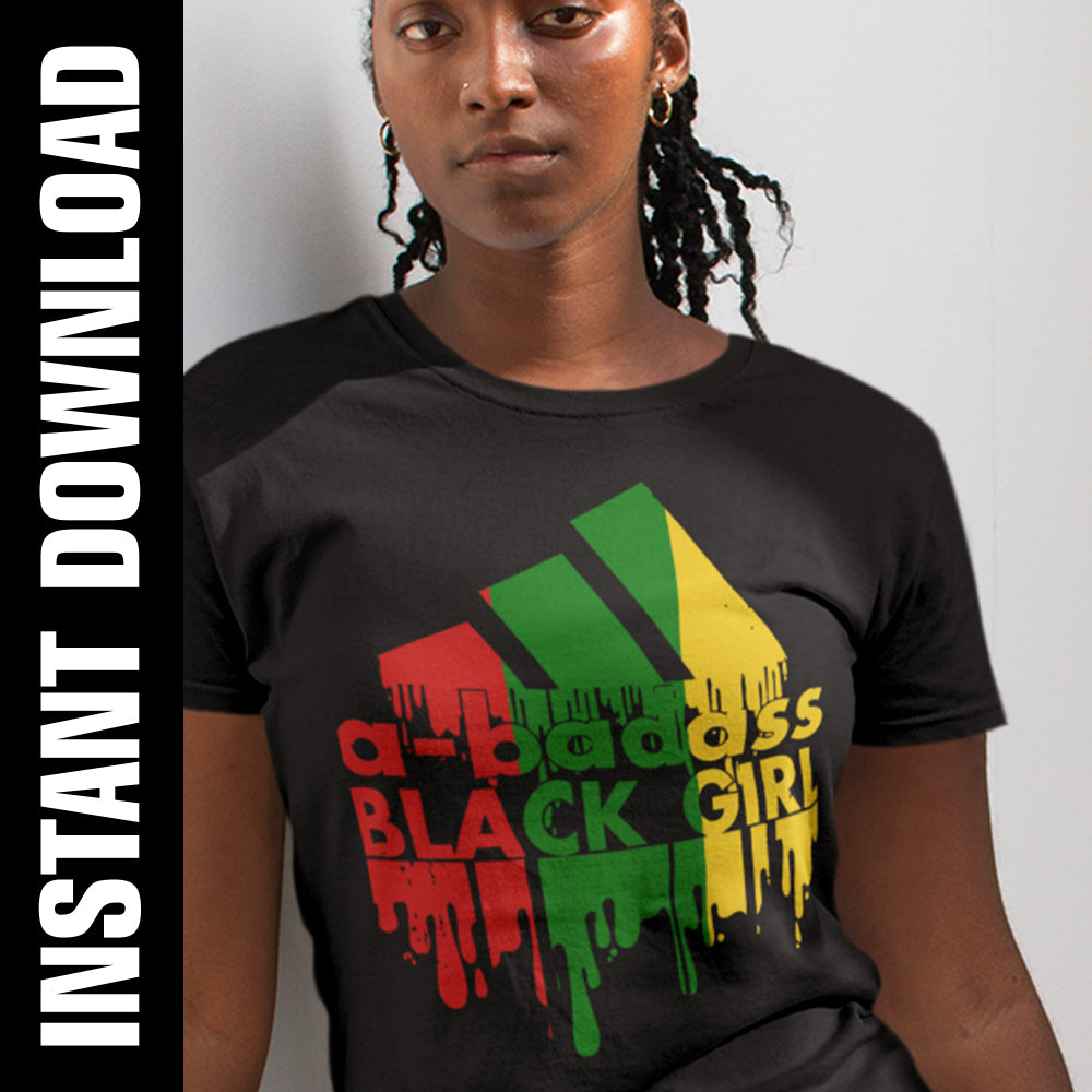 A Badass Black Girl PNG SVG