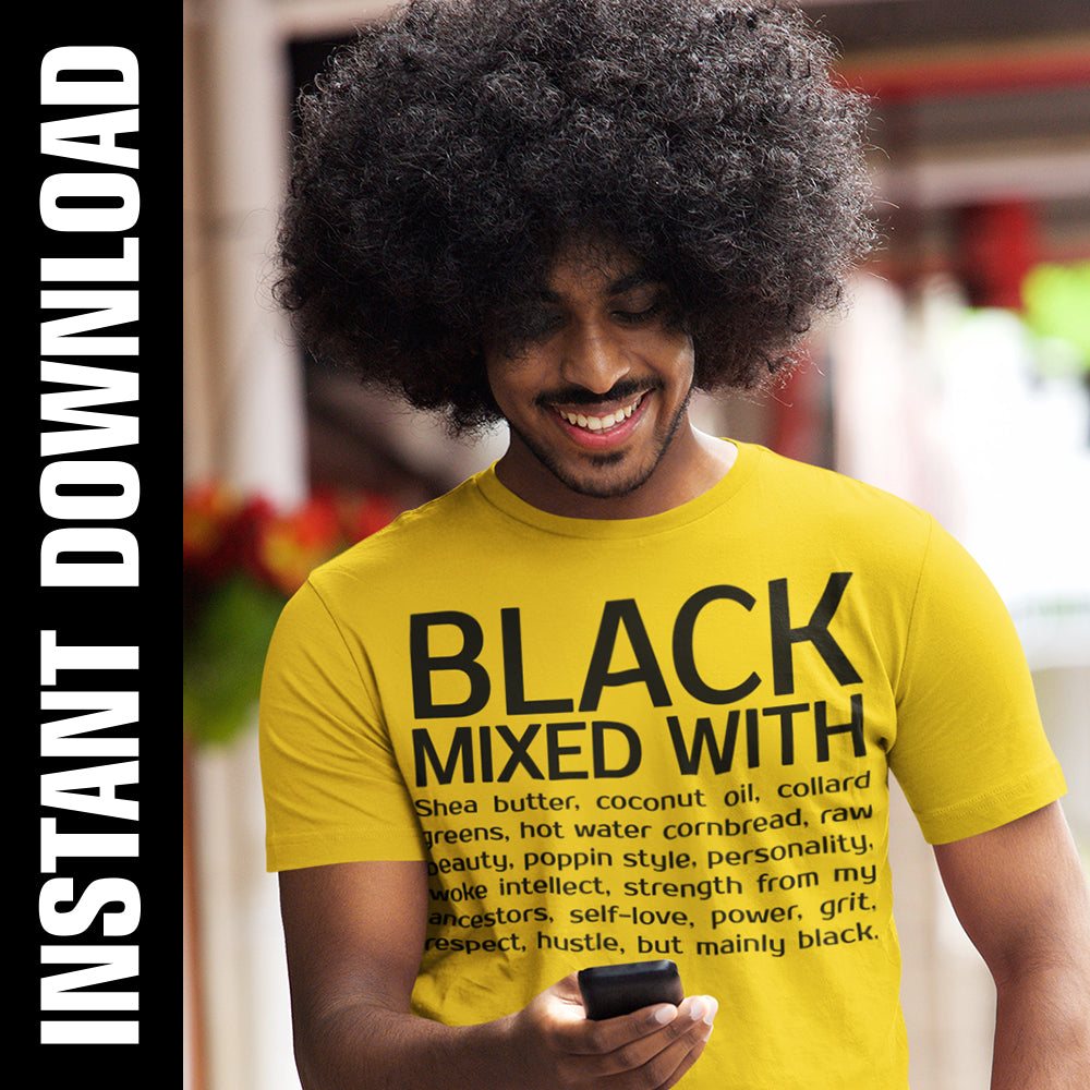 Black Mixed With PNG SVG