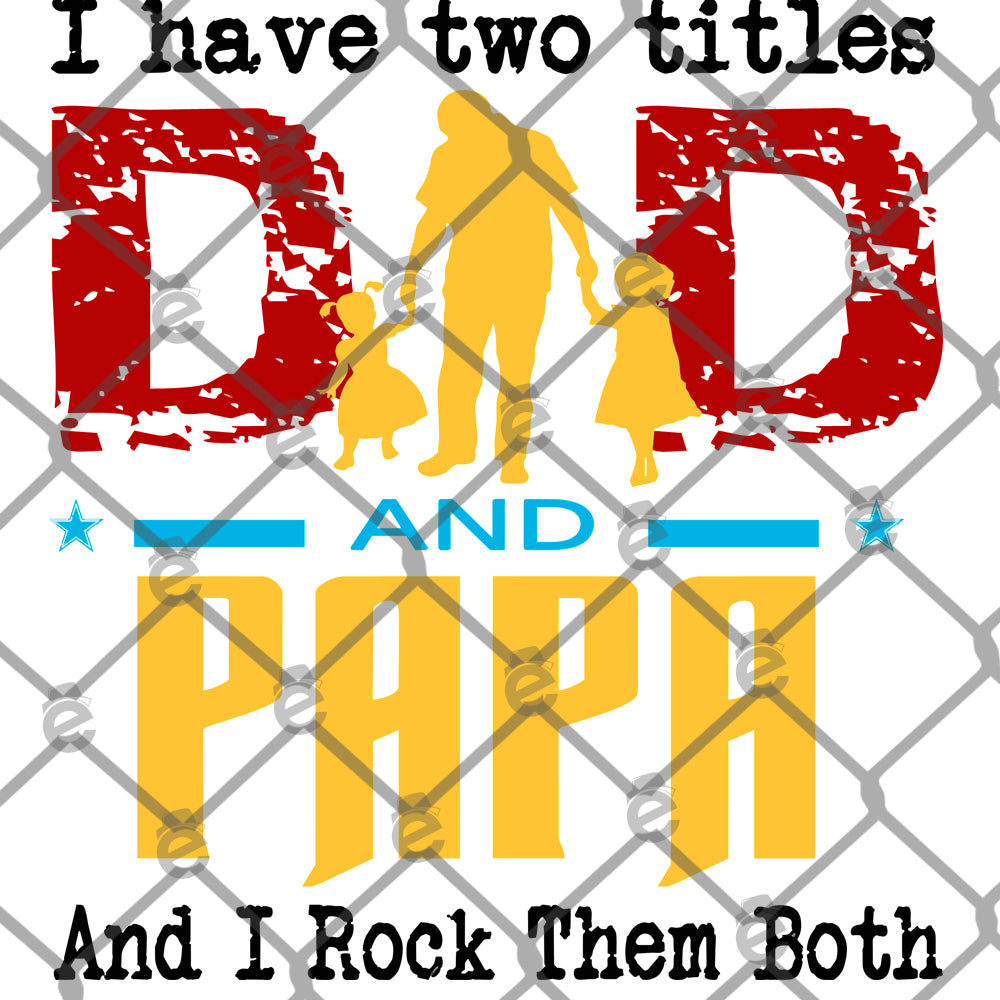 Two Titles Dad and Papa PNG SVG