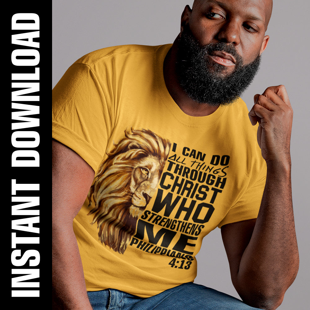 Lion Philippians 4:13 PNG SVG