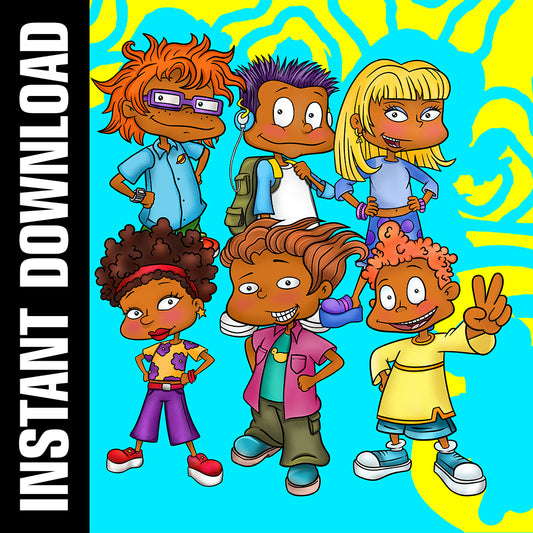 Melanin Rugrats All Grown Up Bundle PNG SVG