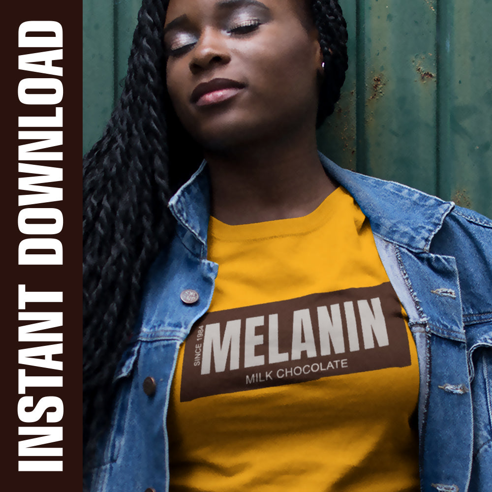 Melanin Milk Chocolate PNG SVG Cut File