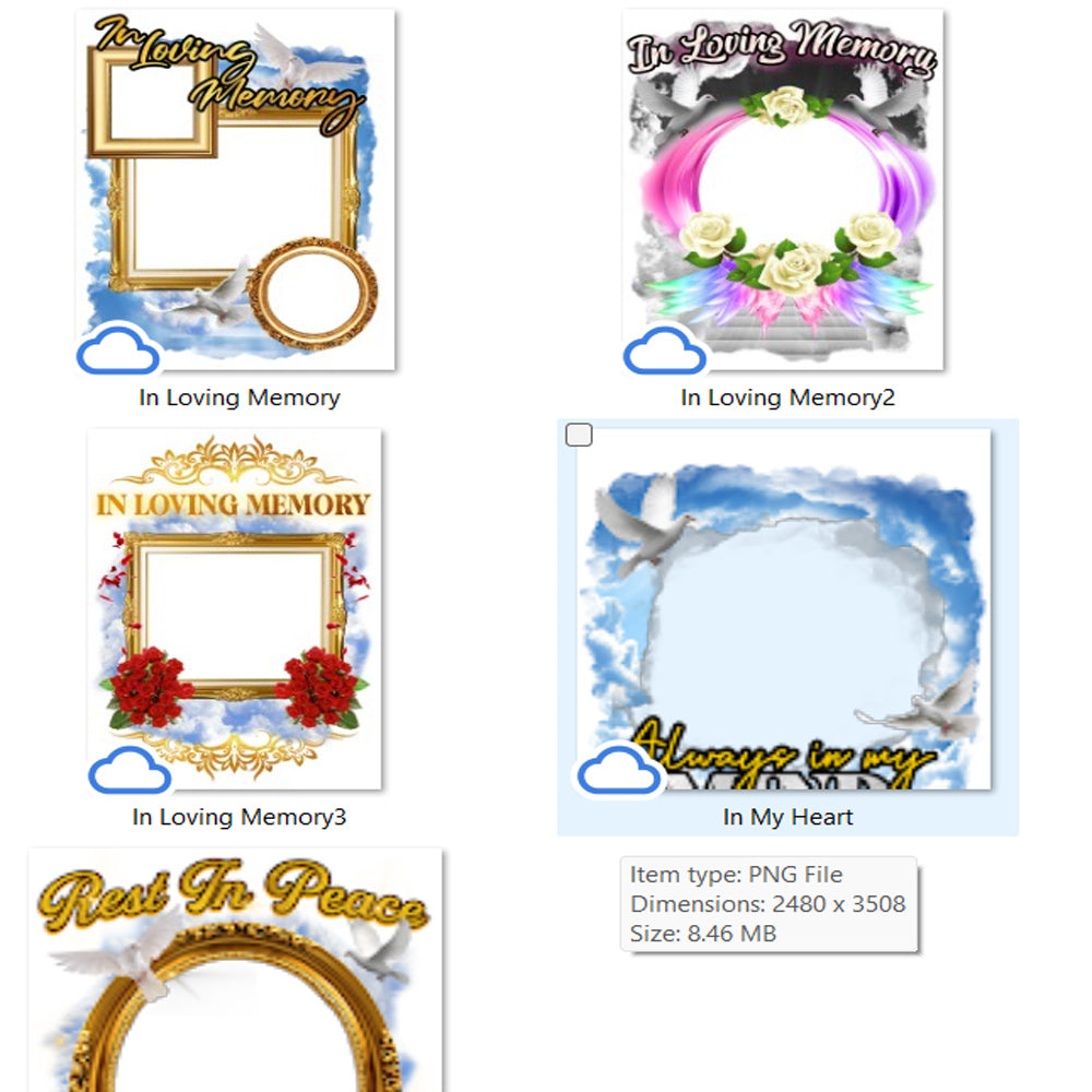 Memorial Templates Sublimation Bundle