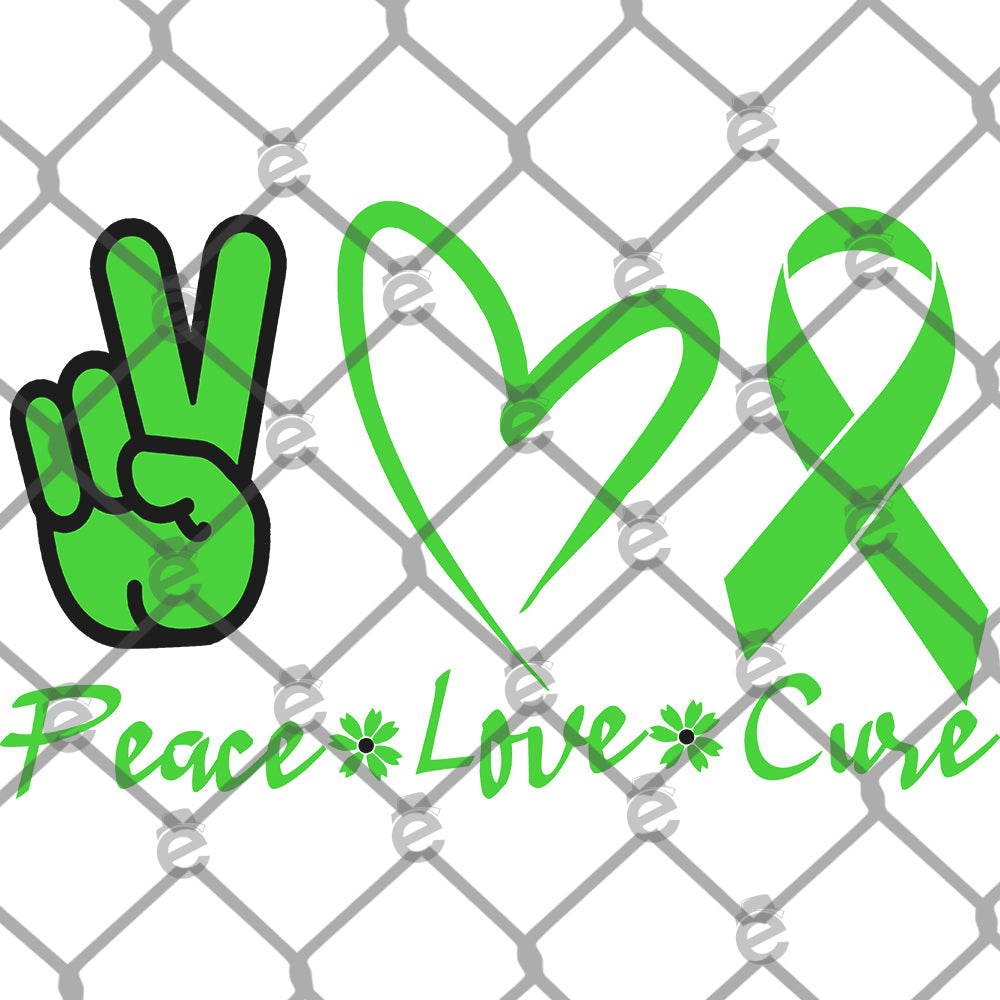 Peace Love Cure Lymphoma PNG SVG