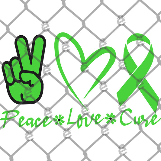 Peace Love Cure Lymphoma PNG SVG