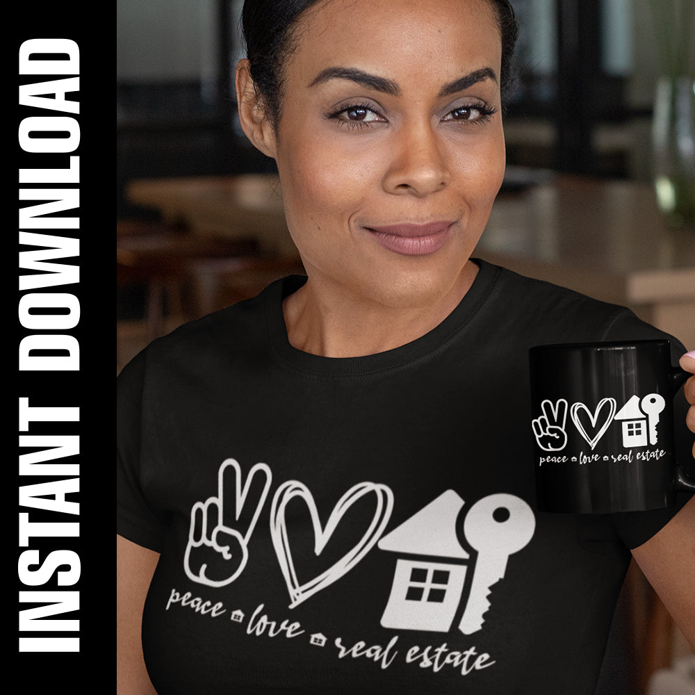Peace Love Real Estate PNG SVG