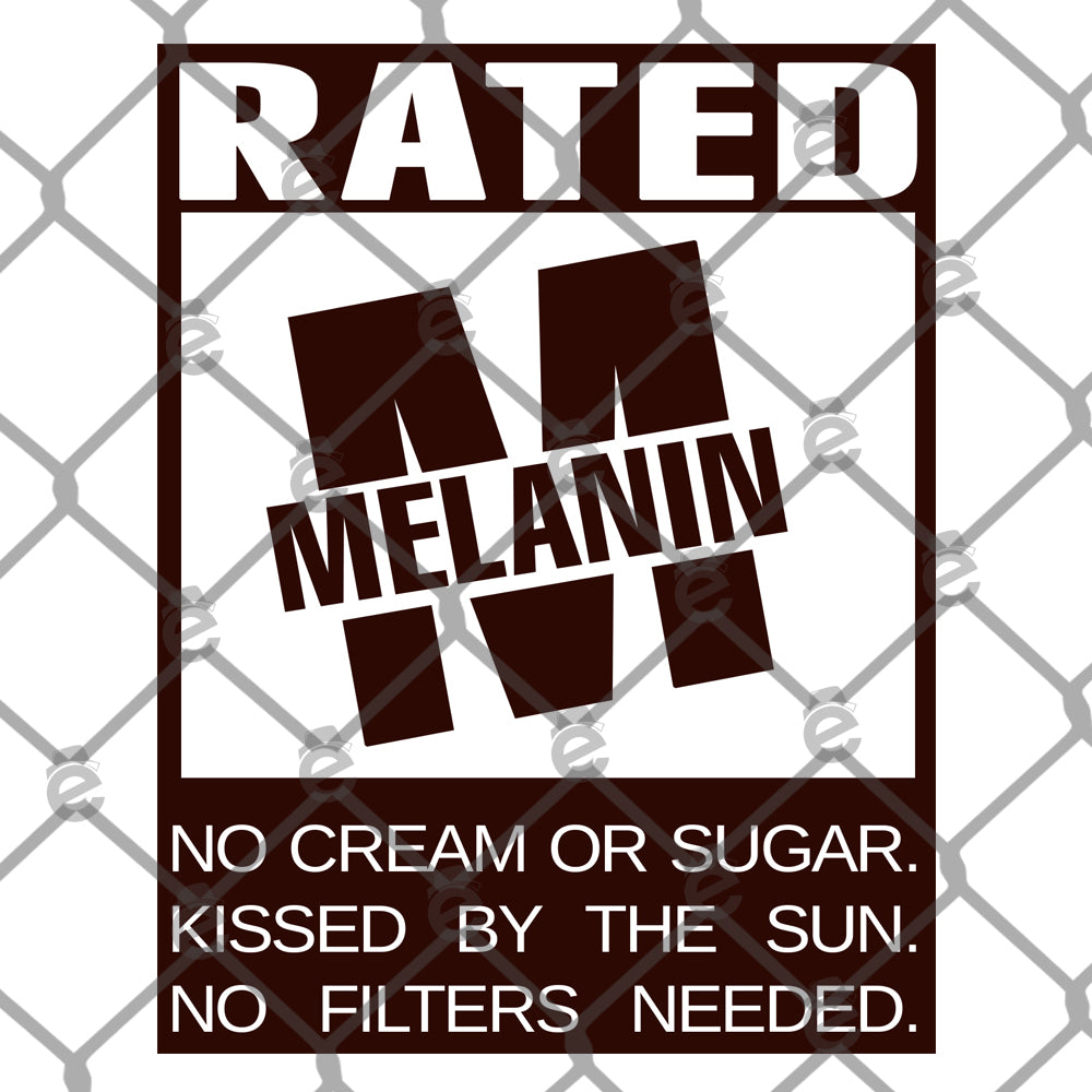 Rated Melanin PNG SVG