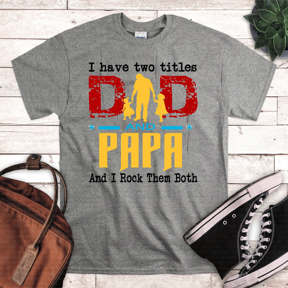 Two Titles Dad and Papa PNG SVG