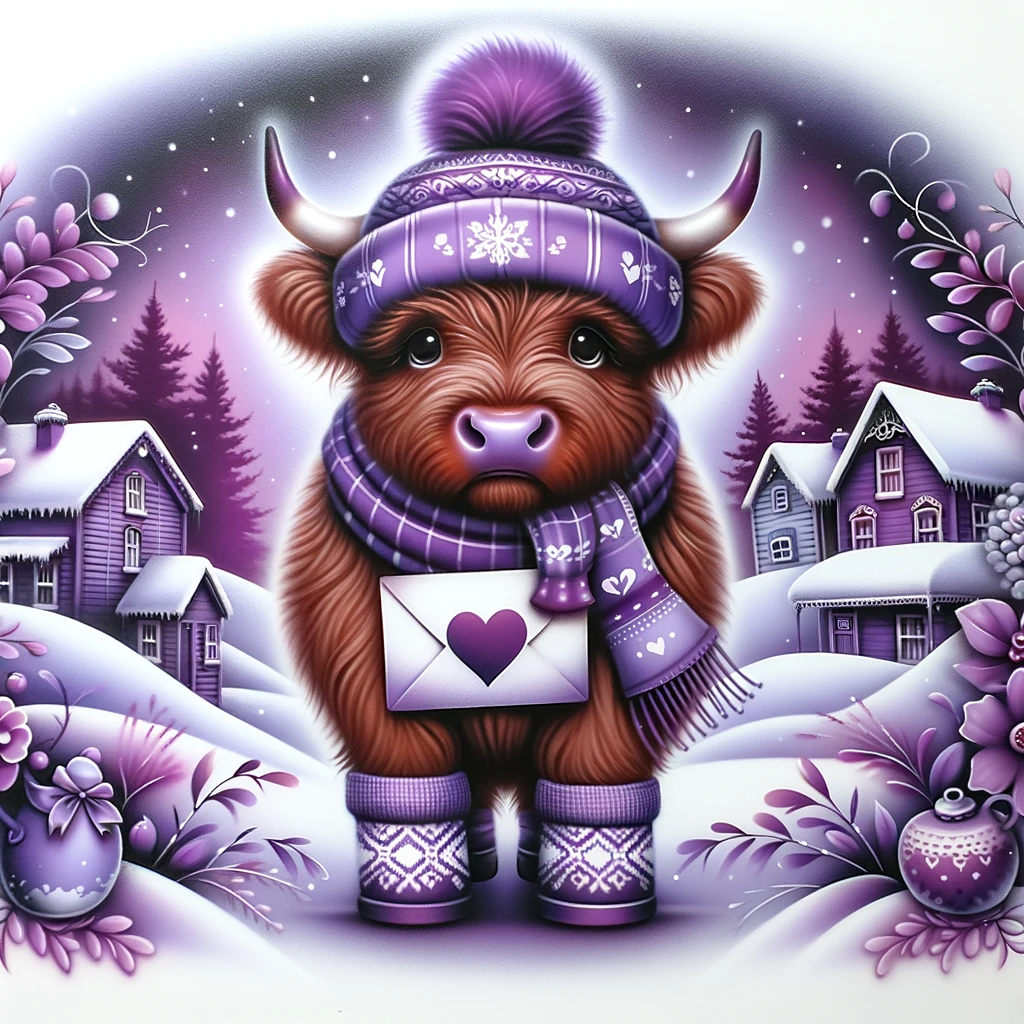 1-Highland Cow in Snow Tumblers Prompt