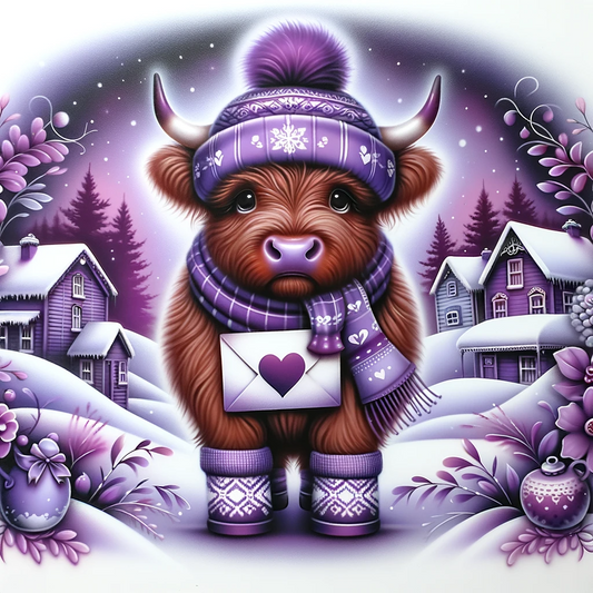 1-Highland Cow in Snow Tumblers Prompt