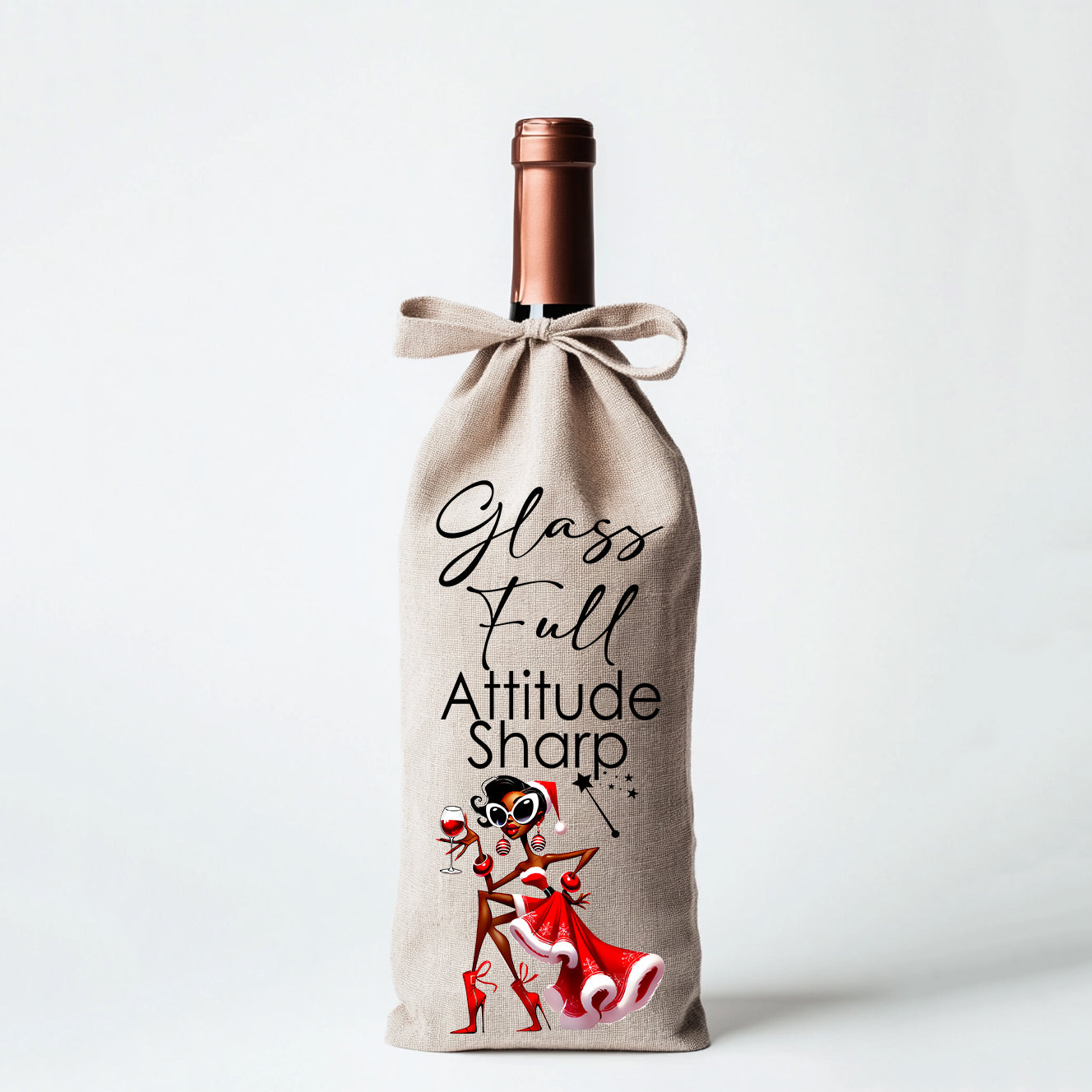 Glass Full Attitude Sharp Gift Bag Design PNG