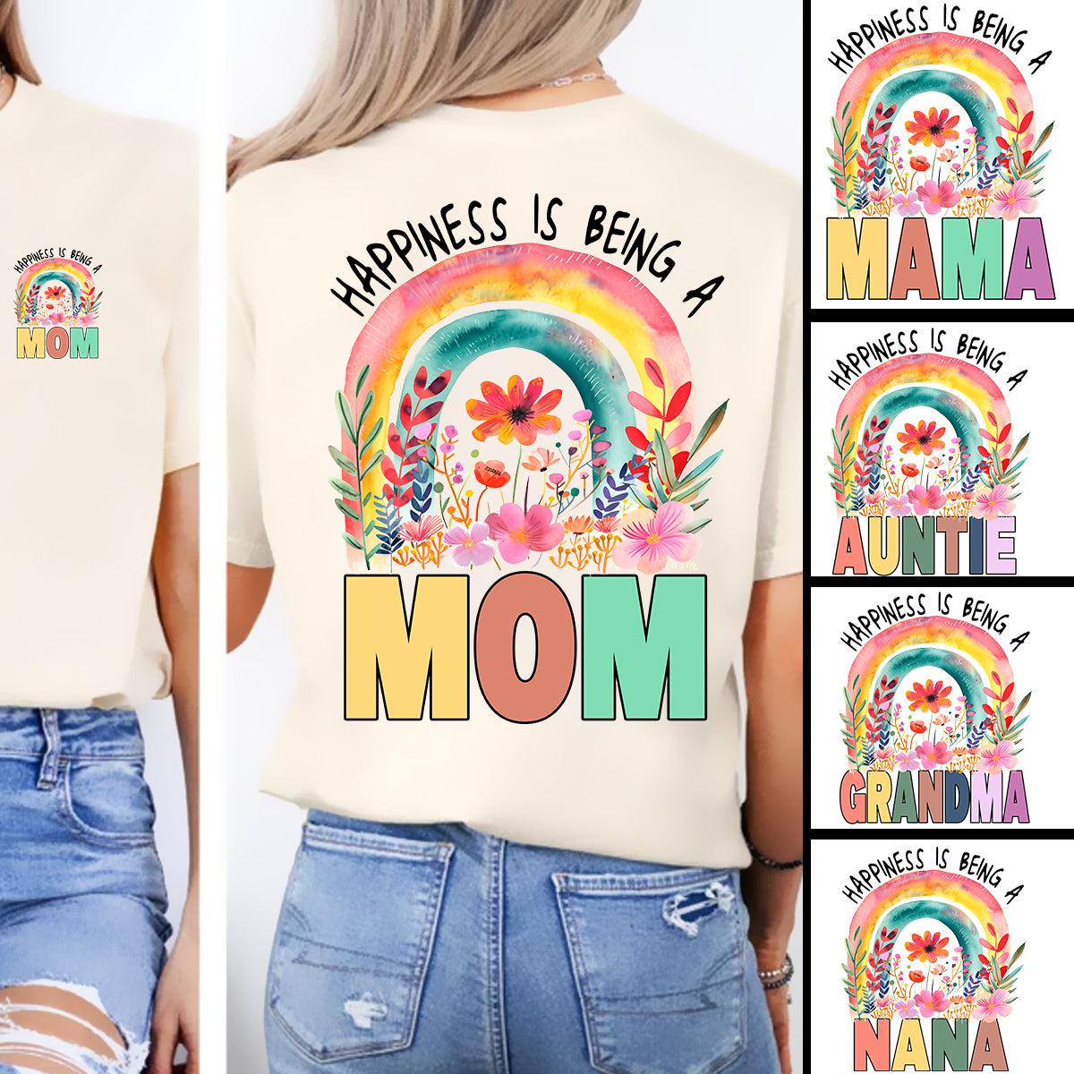 Happiness is Being A Mom PNG Bundle