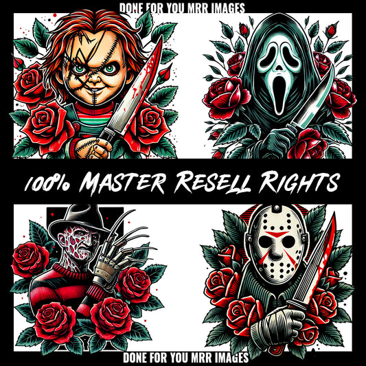 Horror Characters & Roses MRR Bundle