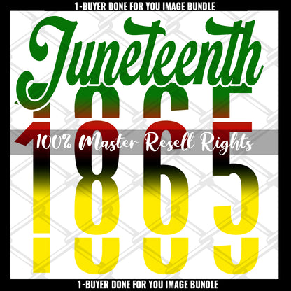 Juneteenth 1865 PLR PNG SVG-B