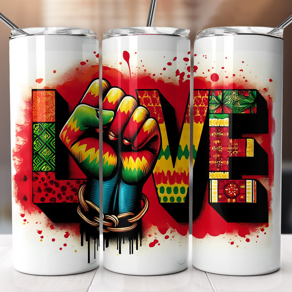 Love Juneteenth TShirt Tumbler Design Set MRR