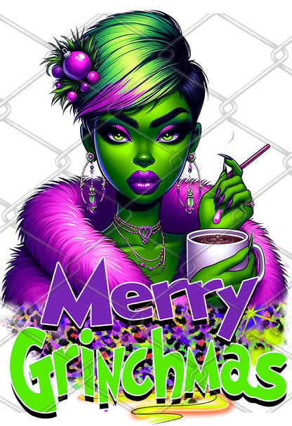 Purple Merry Grinchmas PNG MRR Bundle