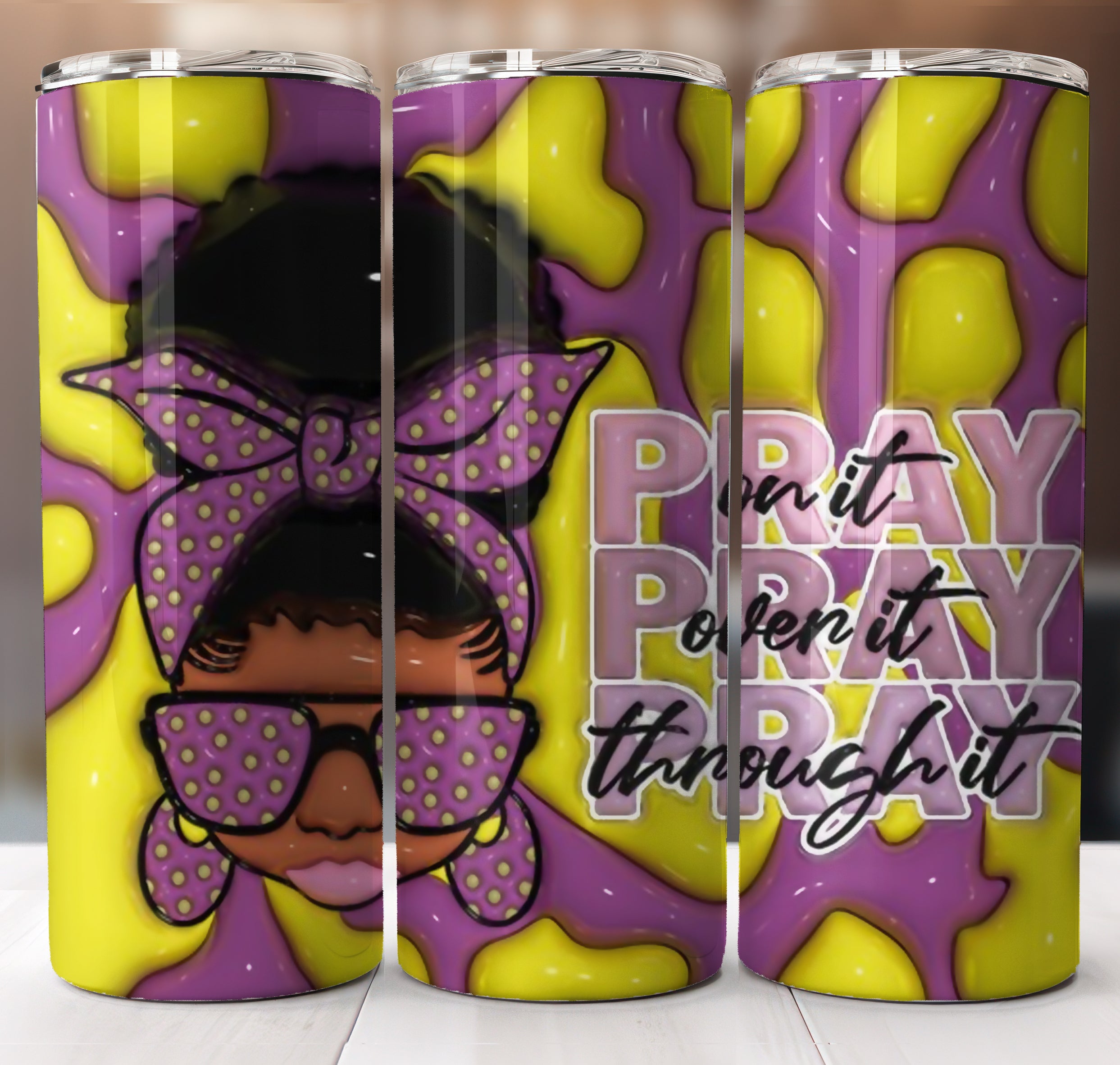Pray On It Inflated Tumbler Sublimation Transfer