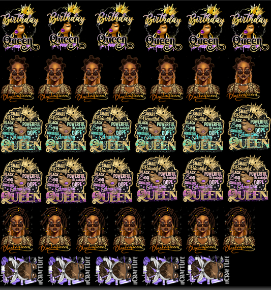 Birthday Head UV DTF Mug Stickers